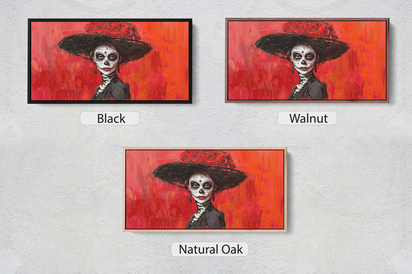 Day of the Dead, Mexican Art, Skeleton, Maximalist Print