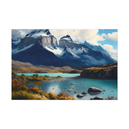 Mountain Range Landscape Canvas Art