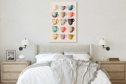 Mug Art, Coffee Mugs, Tea Cups, Kitchen Decor, Cafe Art, Barista Decor, Coffee House, Dining Room, Latte, Espresso, Large Print
