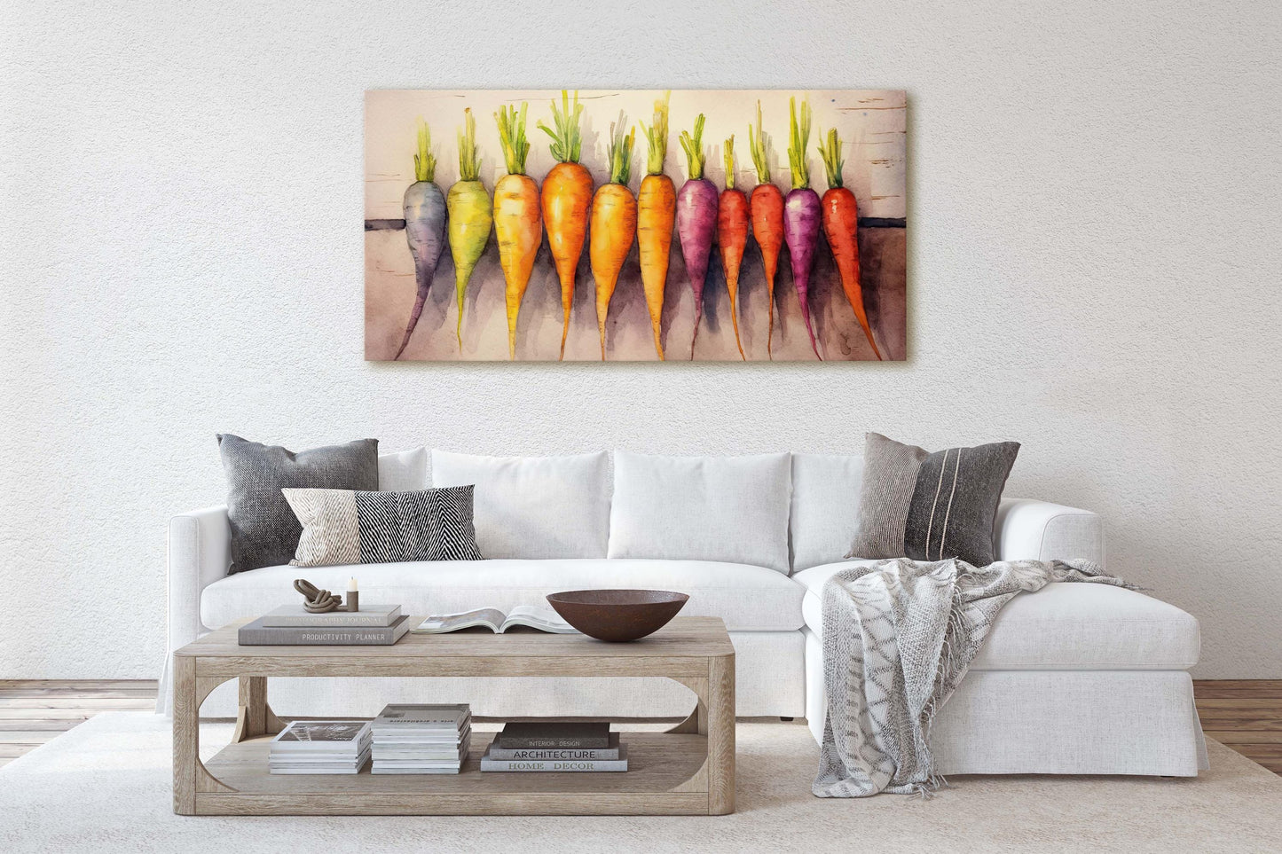 Rainbow Carrots, Barn print, Food Art, Kitchen Decor, Dining Room, Heirloom Carrots