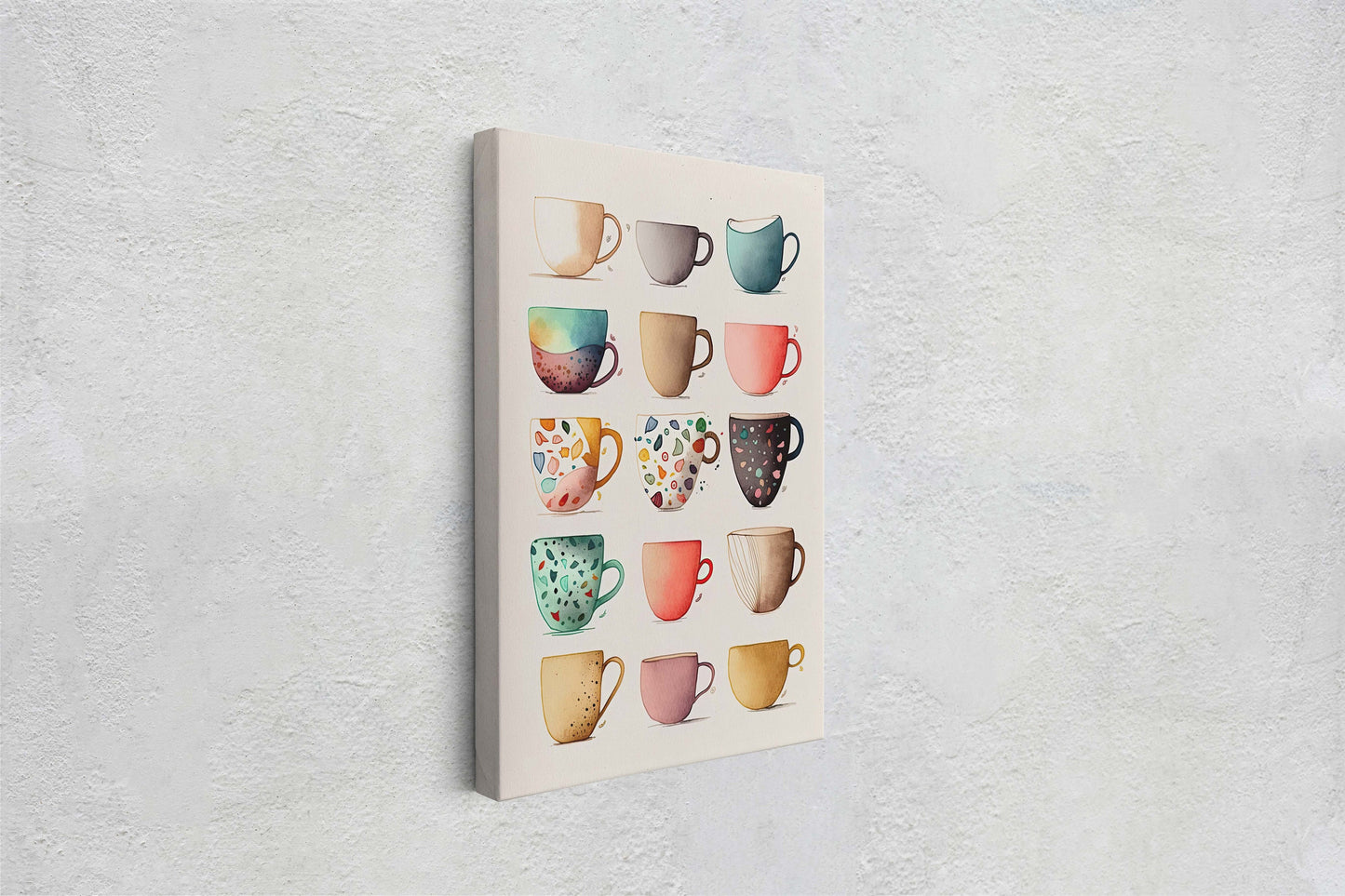 Mug Art, Coffee Mugs, Tea Cups, Kitchen Decor, Cafe Art, Barista Decor, Coffee House, Dining Room, Latte, Espresso, Large Print