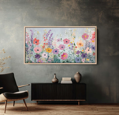 Painted Flowers, Wildflower Print, Scenic Painting Decor
