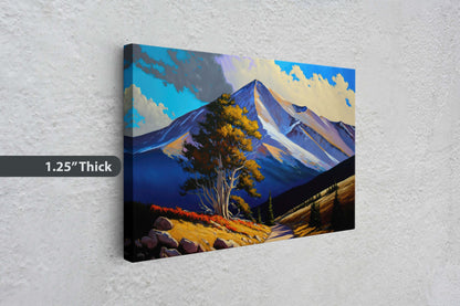 Pikes Peak Colorado Canvas Art Ready To Hang Large Print, Oil Painting, Landscape