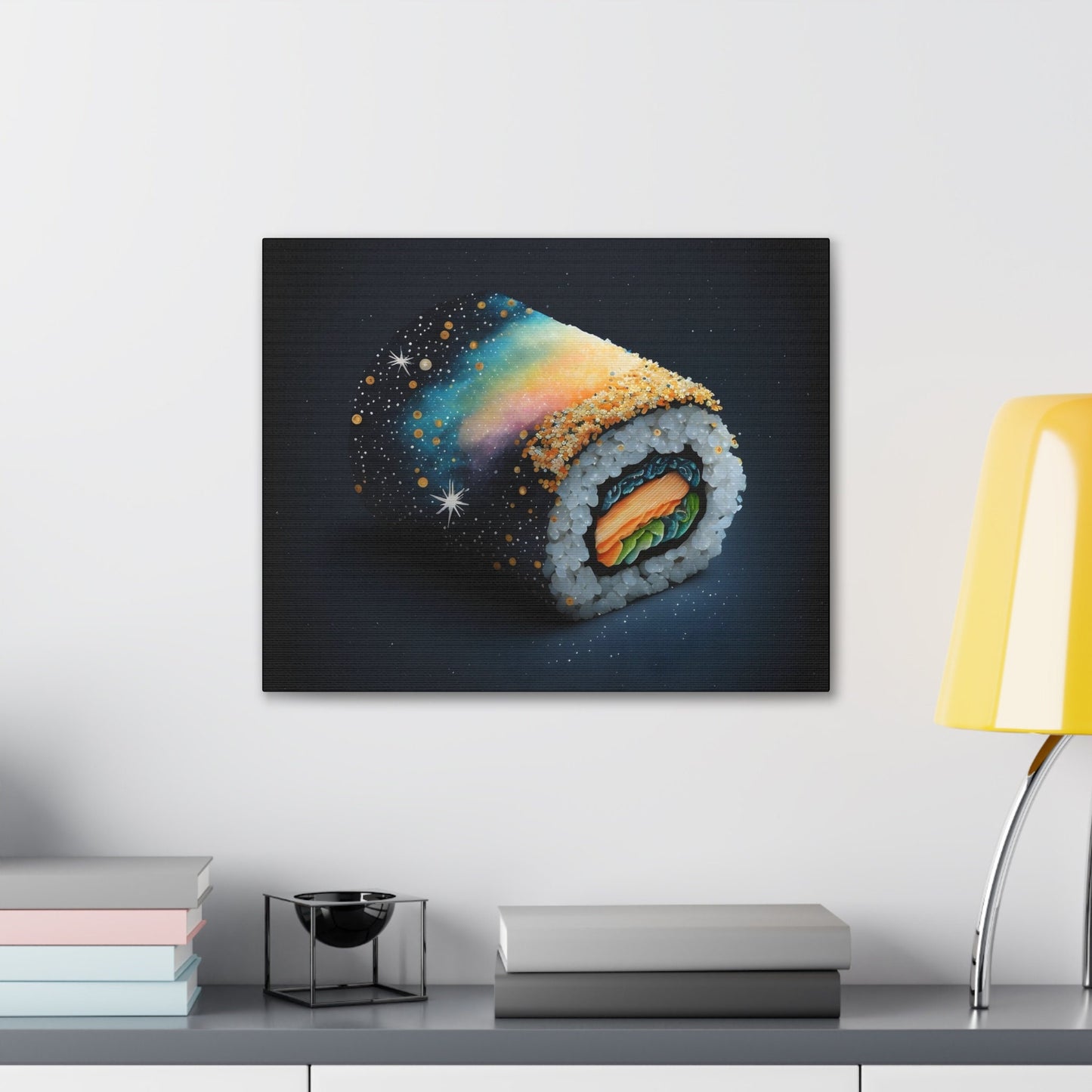 Sushi Galaxy Art Stretched Canvas