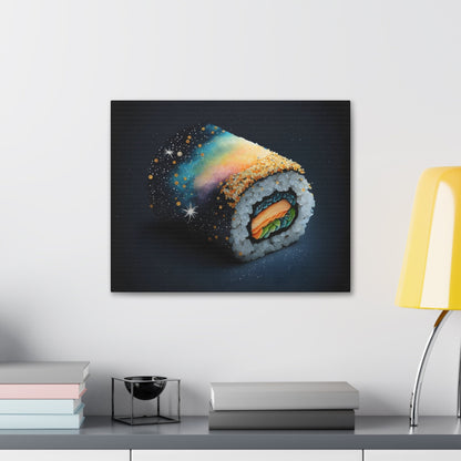 Sushi Galaxy Art Stretched Canvas