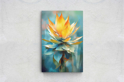 Agave Art, Succulent Canvas, Cactus Painting, Botanical Painting, Large Print, Ready to Hang, Nature Painting, Flower Decor, Gift For Home