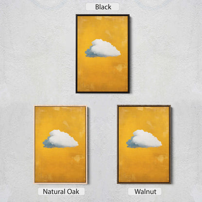 Cloud Art Vintage, Cloud Painting, Surreal Art, Pop Art, Yellow Gold Mustard