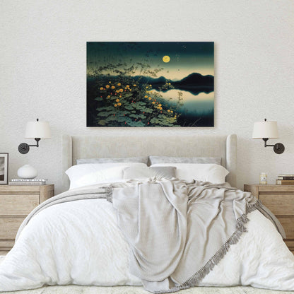Japanese Firefly Canvas Art Ready To Hang Large Print, Oil Painting, Colorful