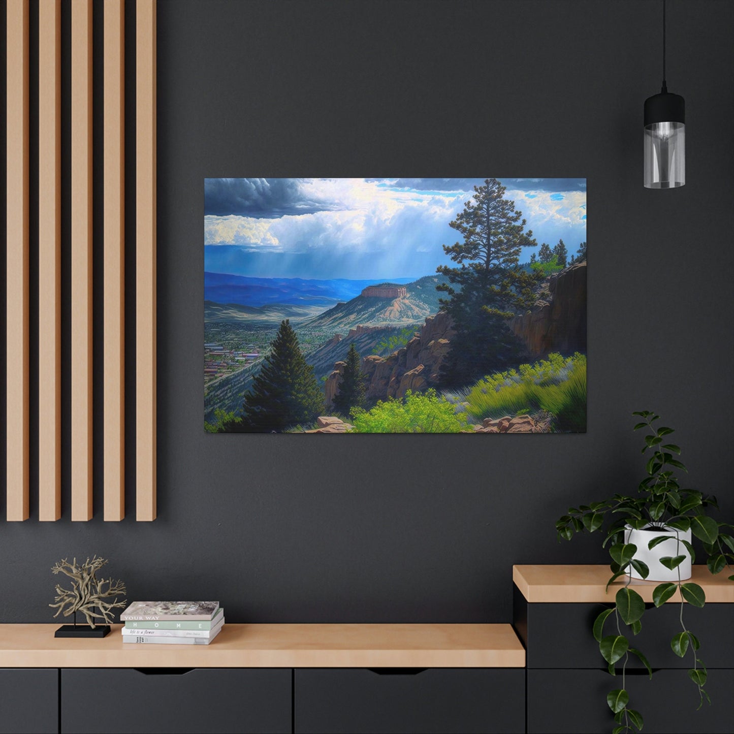 Lookout Mountain Colorado Canvas Art Ready To Hang Large Print, Oil Painting, Landscape