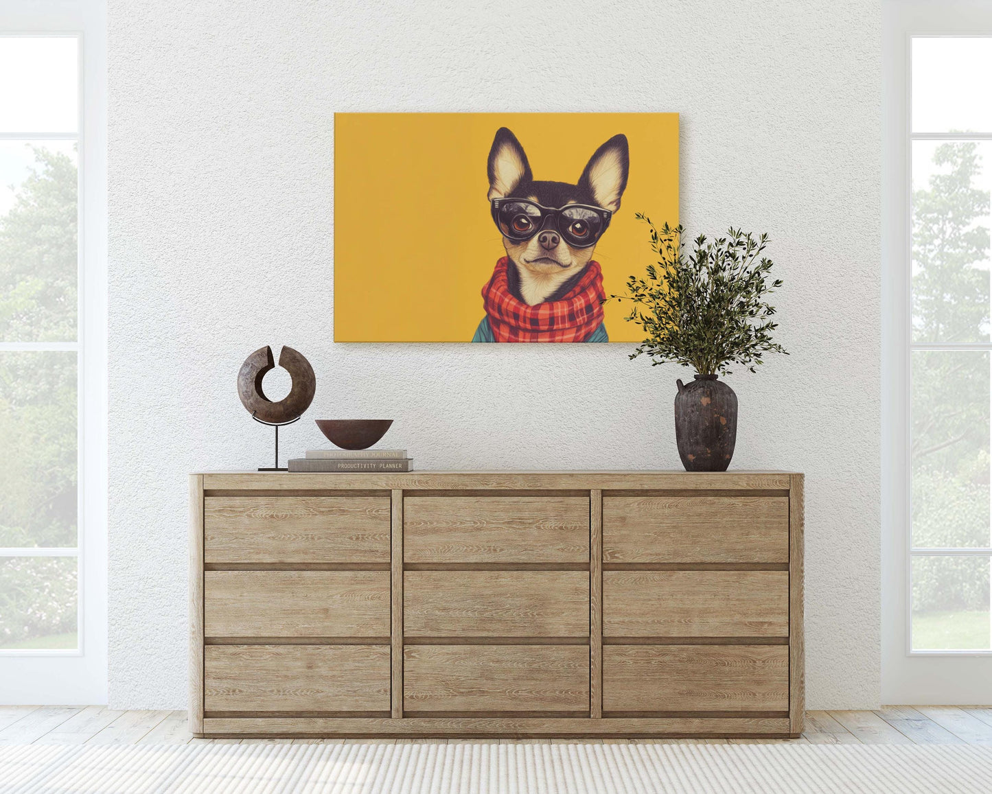 Hipster Chihuahua, Pop Art, Modern Decor, Street Art, Animal Art, Unique Art, Kids Room, Boys Room, Girls Room