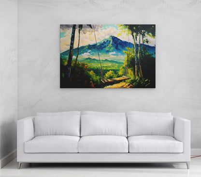 Bali Mountain Swing Canvas Art Ready To Hang Large Print