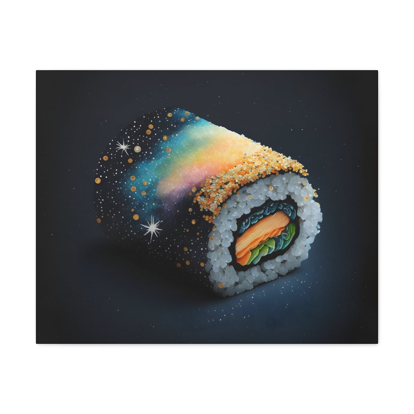 Sushi Galaxy Art Stretched Canvas