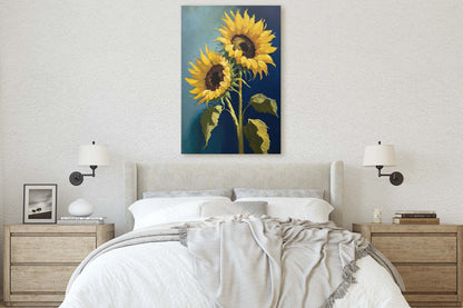 Sunflower Art, Flower Print, Wildflower, Traditional, Still Life, Farmhouse, Barn Decor, Living Room, Large Print, Ready to Hang