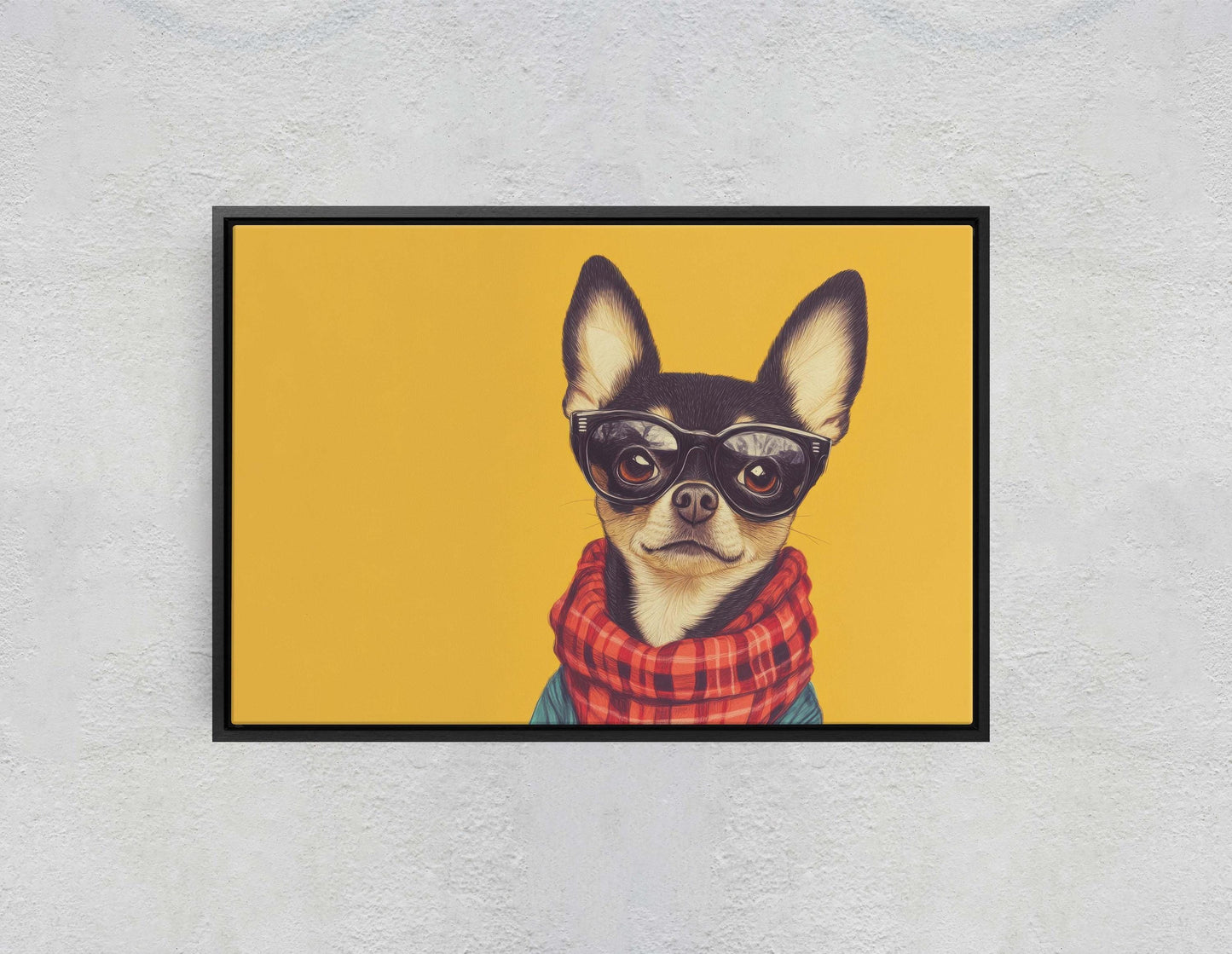 Hipster Chihuahua, Pop Art, Modern Decor, Street Art, Animal Art, Unique Art, Kids Room, Boys Room, Girls Room