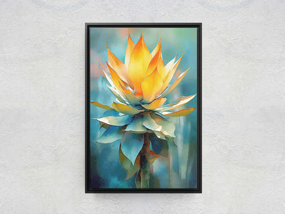 Agave Art, Succulent Canvas, Cactus Painting, Botanical Painting, Large Print, Ready to Hang, Nature Painting, Flower Decor, Gift For Home