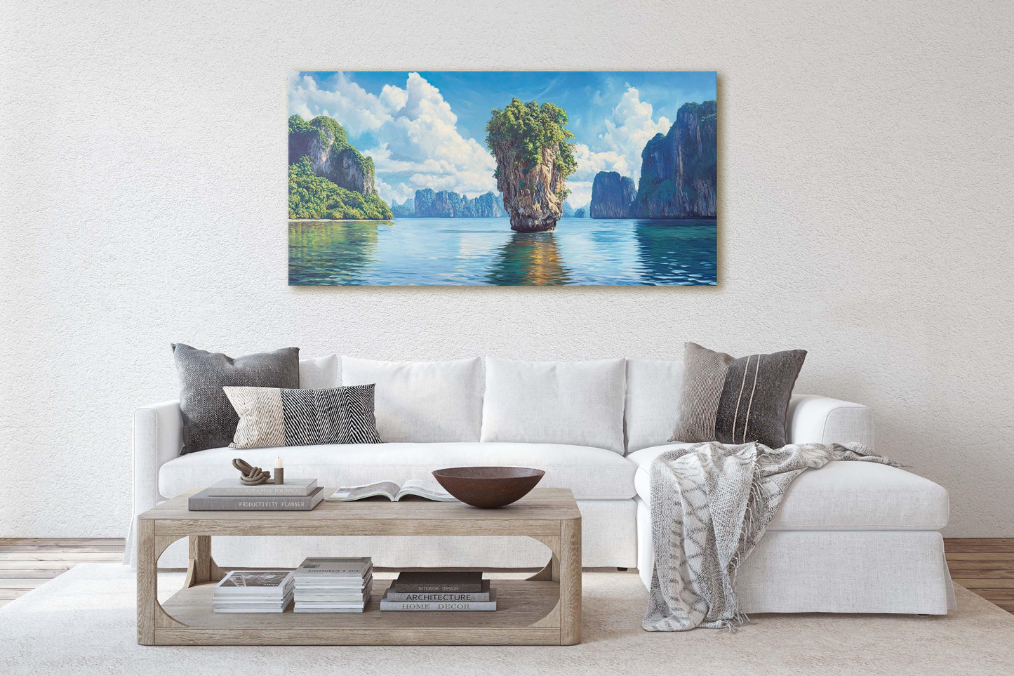 Khao Phing Kan, Thailand Island Art, Nature Painting, James Bond Island