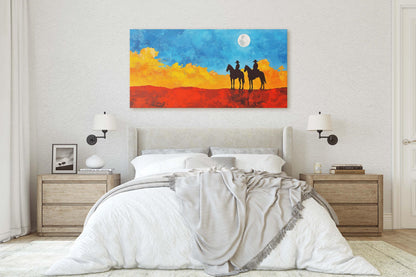 Cowboy Adventure, Western Decor, Pop Art, Bright Colorful