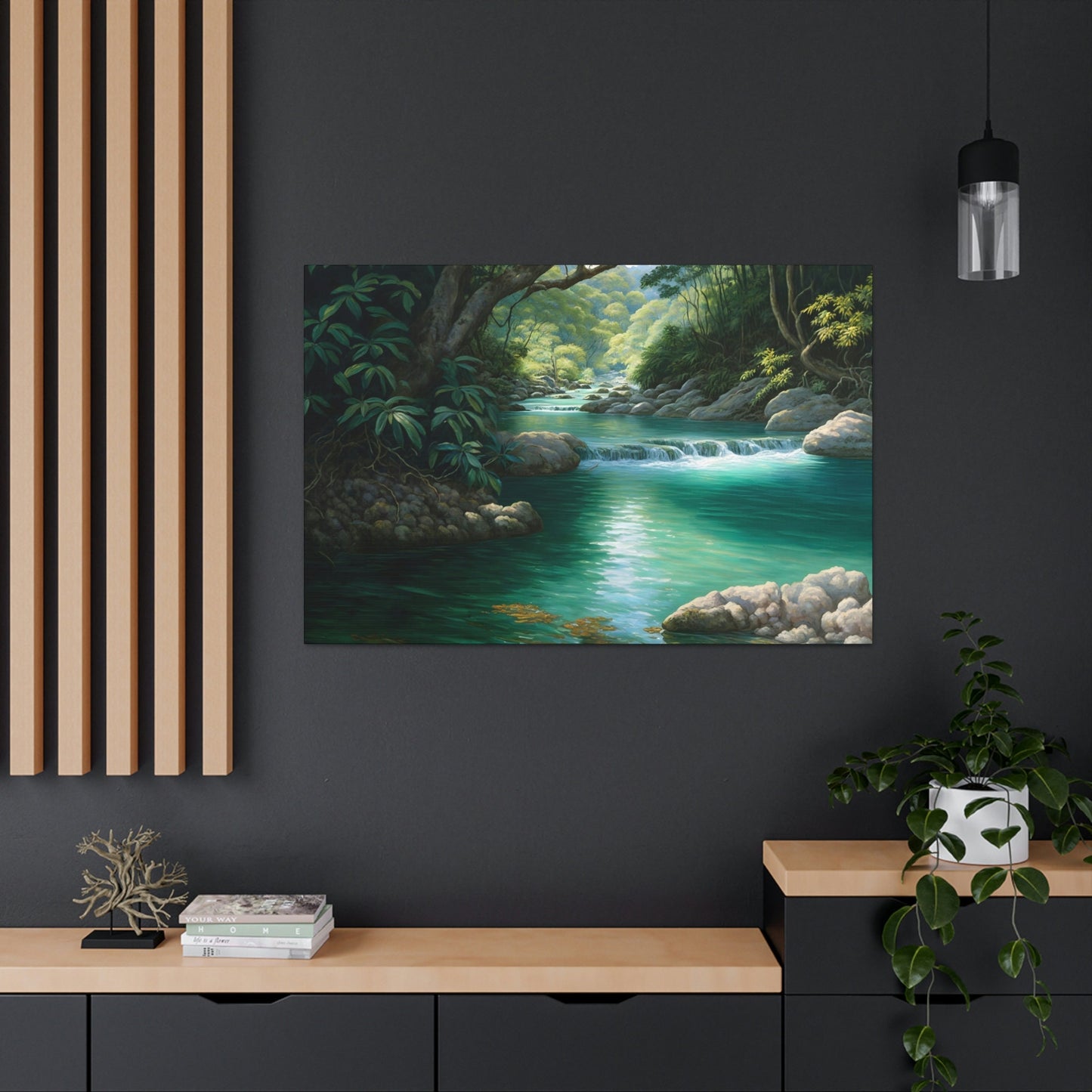 Laughing Waters, Jamaica Canvas Ready to Hang