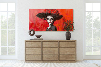 Day of the Dead, Mexican Art, Skeleton, Maximalist Print