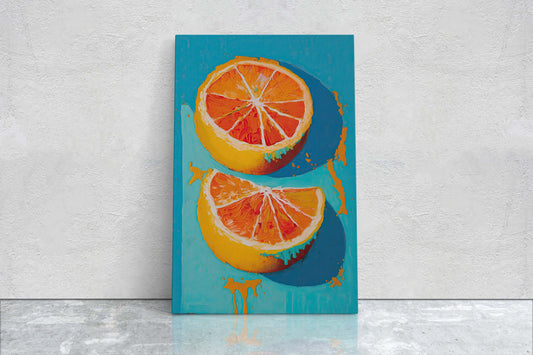 Oranges Painting, Still Life, Contemporary Art, Abstract Art, Dining Room Art, Kitchen Decor, Food Print, Large Print, Ready To Hang