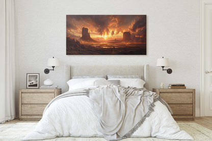 Monument Valley Art, Dramatic Desert, Sunset Desert Art