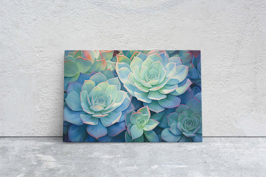 Succulent Painting, Agave Art, Cactus Decor, Gift for home, Vibrant Decor, Large Canvas Print, Ready to Hang, Bold Color