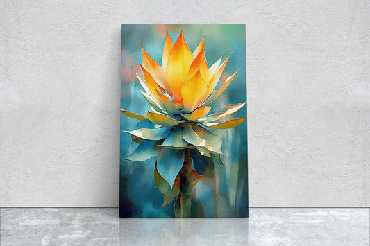 Agave Art, Succulent Canvas, Cactus Painting, Botanical Painting, Large Print, Ready to Hang, Nature Painting, Flower Decor, Gift For Home