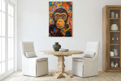 Monkeying With Perception, Surrealist Art, Modern Decor, Monkey Print, Ape Art