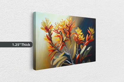 Kangaroo Paw, Anigozanthos, Colorful Flowers, Wild Flowers, Ready To Hang, Large Print, Landscape Painting, bloodwort, Australian Plant