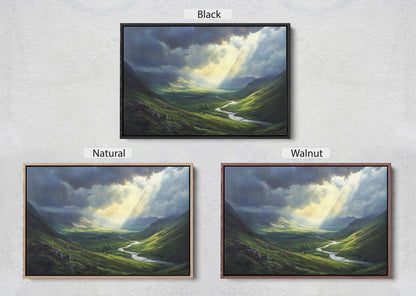 Celtic Highlands, Scotland Highlands, Scenic Decor, Valley Painting