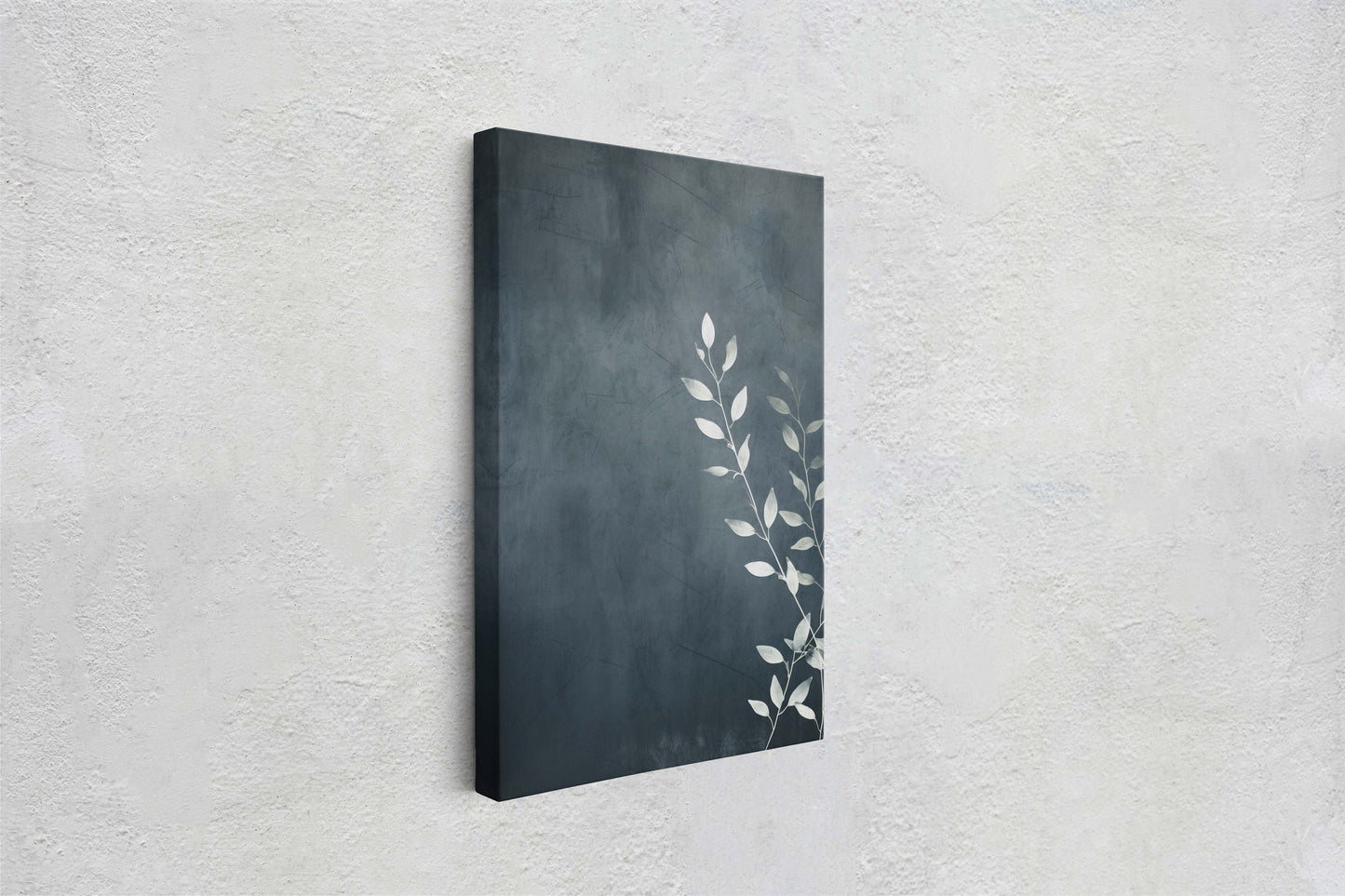 Black and White Floral, Botanical Art, Wildflower Decor, Farmhouse Print, Modern Art, Large Print, Framed Canvas