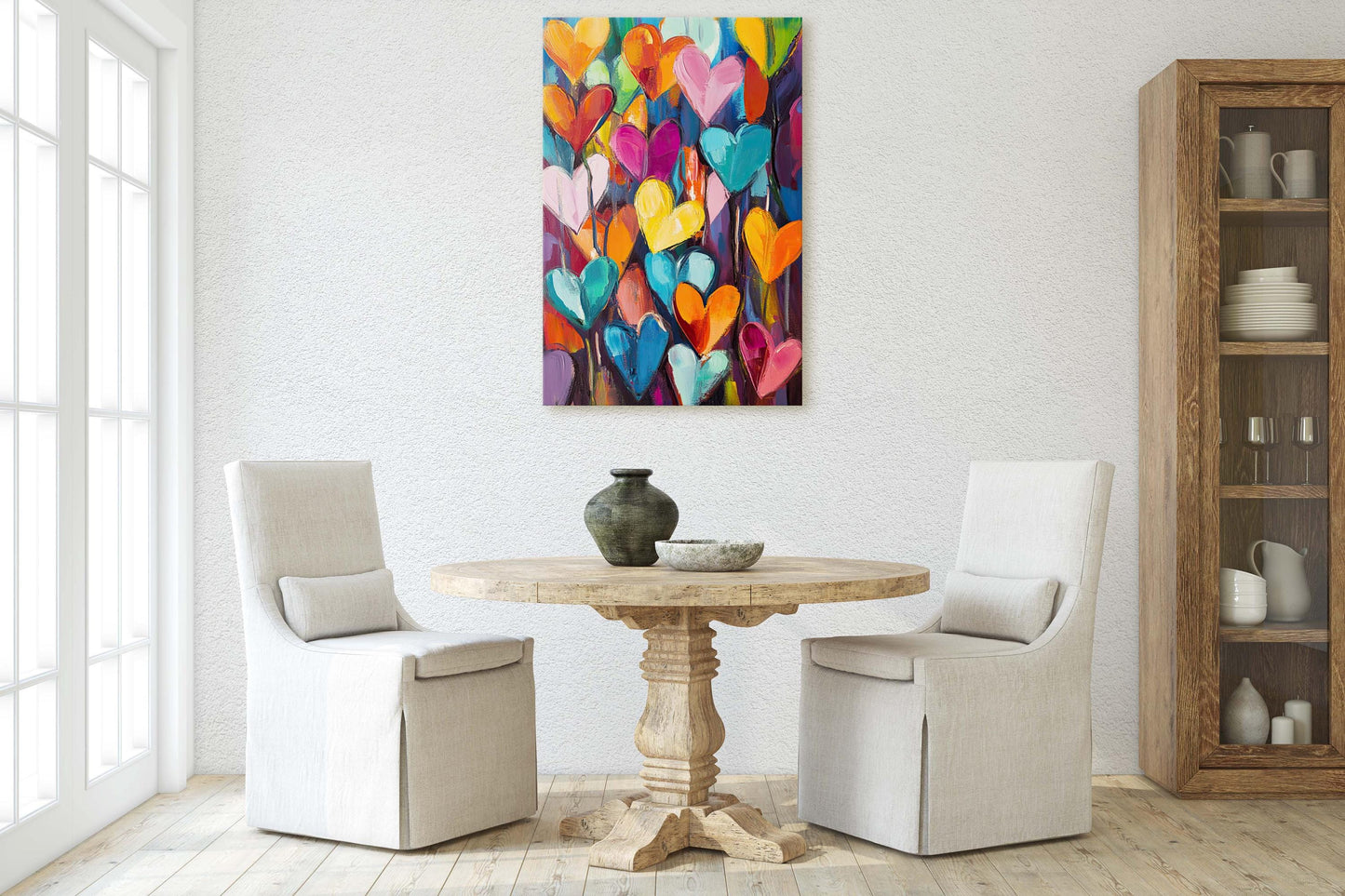 Hearts Unbound, Colorful Hearts, Pop Art, Graffiti Print