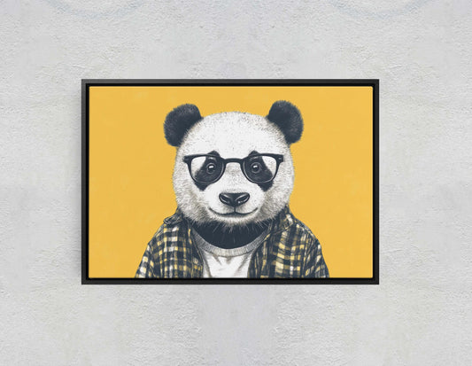 Hipster Panda, Pop Art, Modern Decor, Street Art, Animal Art, Unique Art, Kids Room, Boys Room, Girls Room