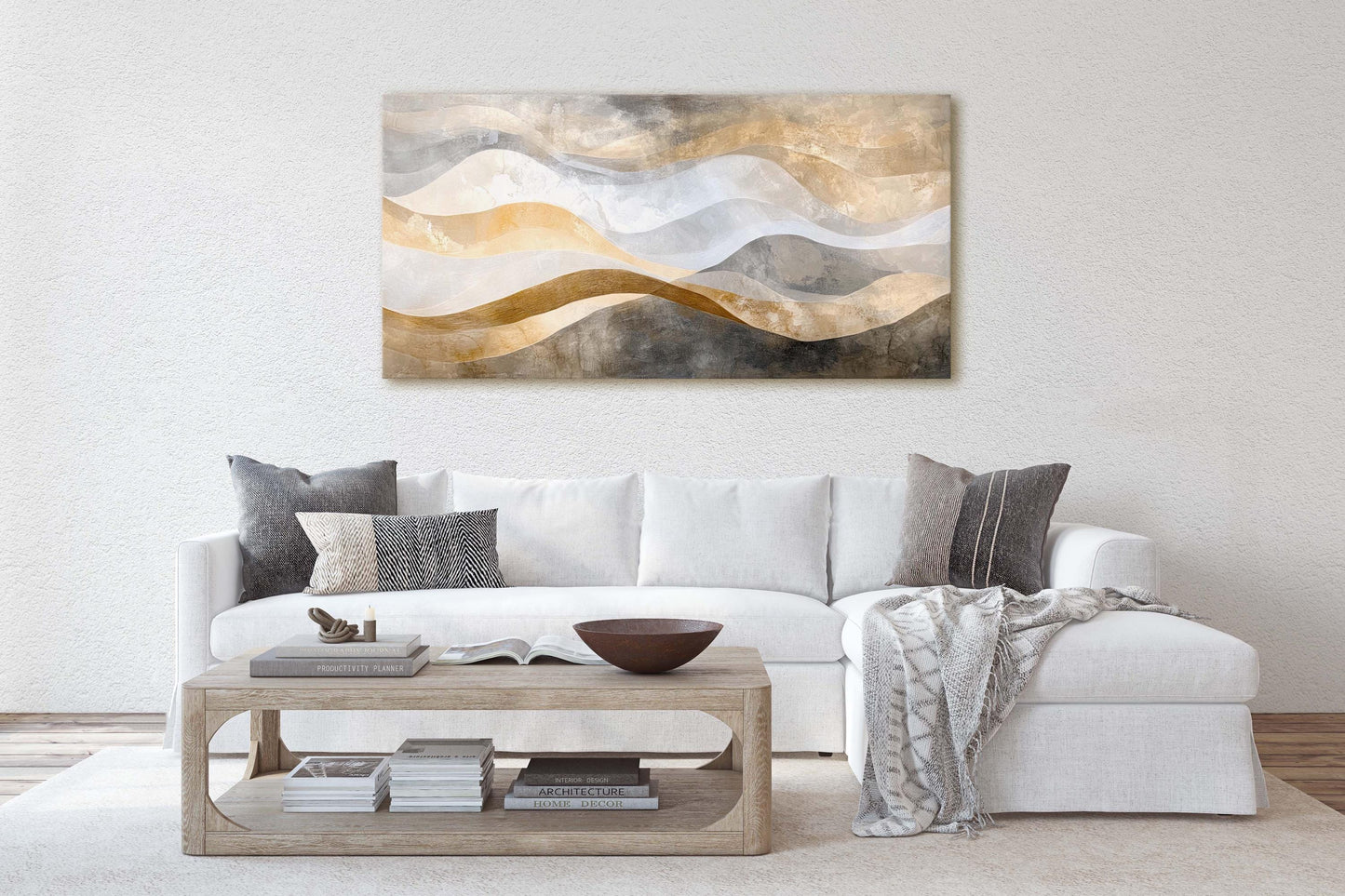 Scandinavian Mountains, Morning Fog, Mountain Landscape, Abstract Minimalism