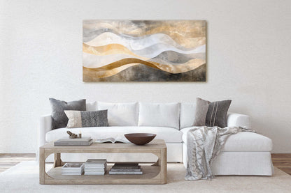 Scandinavian Mountains, Morning Fog, Mountain Landscape, Abstract Minimalism