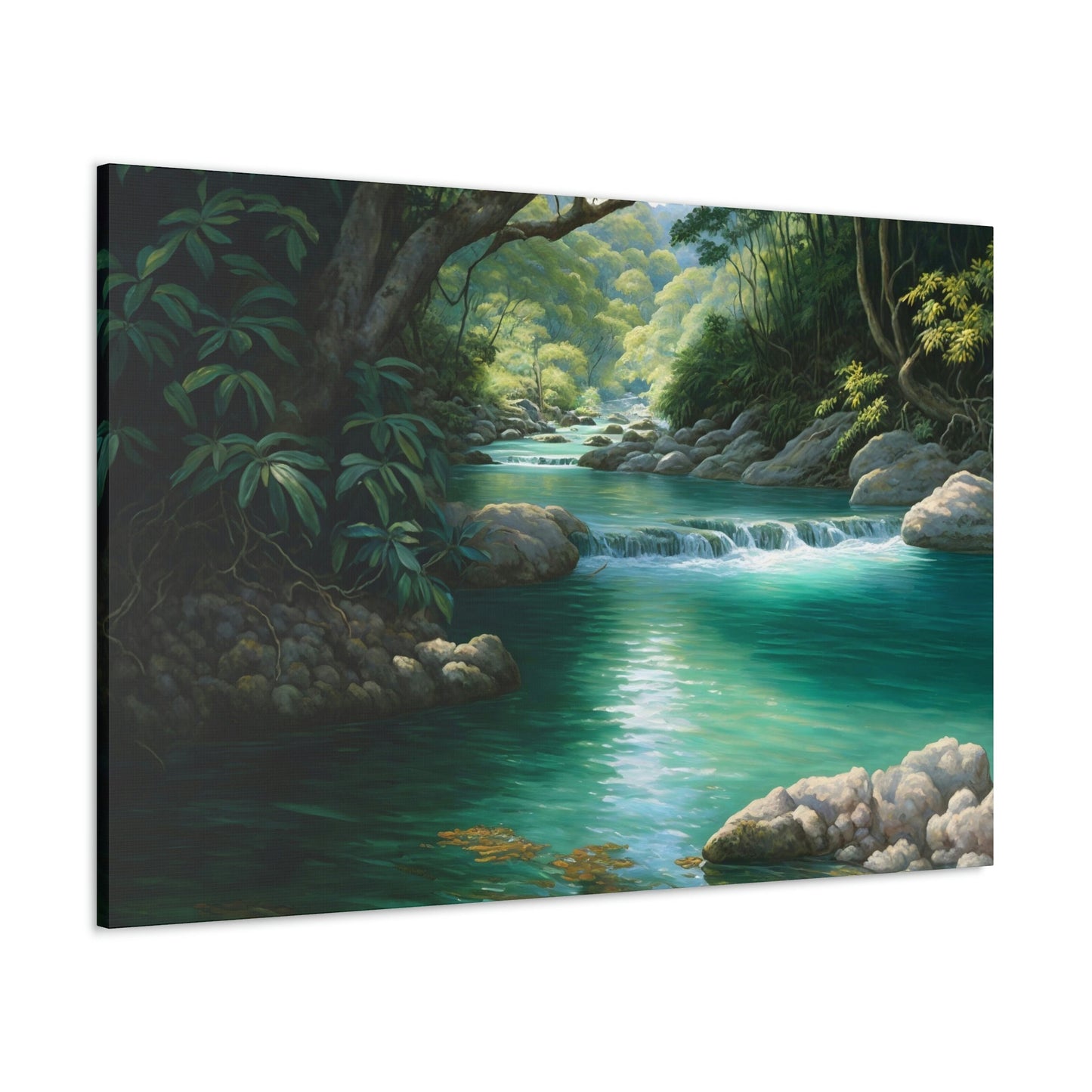Laughing Waters, Jamaica Canvas Ready to Hang