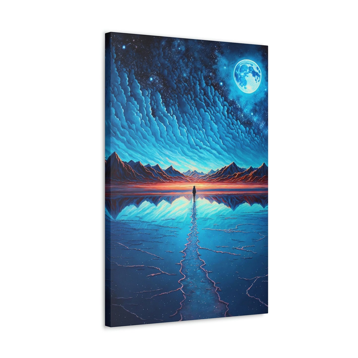 Ice Mountain View Stretched Canvas Ready to Hang