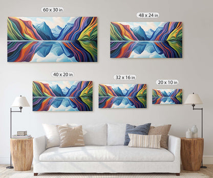 Abstract Mountains, Colorful Art, Scandinavian Art, Contemporary Art