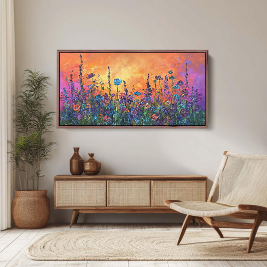 Vivid Wildflowers, Flower Painting, Statement Piece