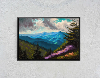Smoky Mountains, Canvas Art, Ready To Hang, Large Print, Landscape Painting, National Park