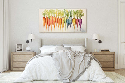 Heirloom Carrots Print, Rainbow Carrot, Farm Decor, Barn print, Food Art, Kitchen Decor, Dining Room