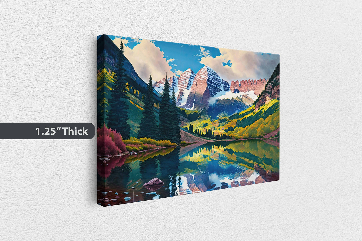Aspen Colorado, Mountains Canvas Art Ready To Hang Large Print, Oil Painting, Landscape