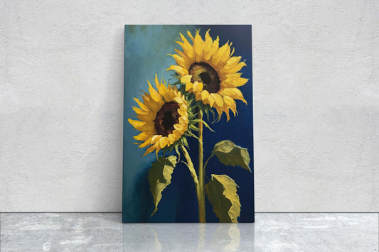 Sunflower Art, Flower Print, Wildflower, Traditional, Still Life, Farmhouse, Barn Decor, Living Room, Large Print, Ready to Hang