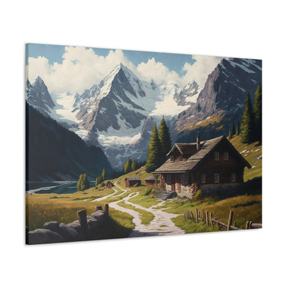 Swiss Alps Canvas Art Ready To Hang