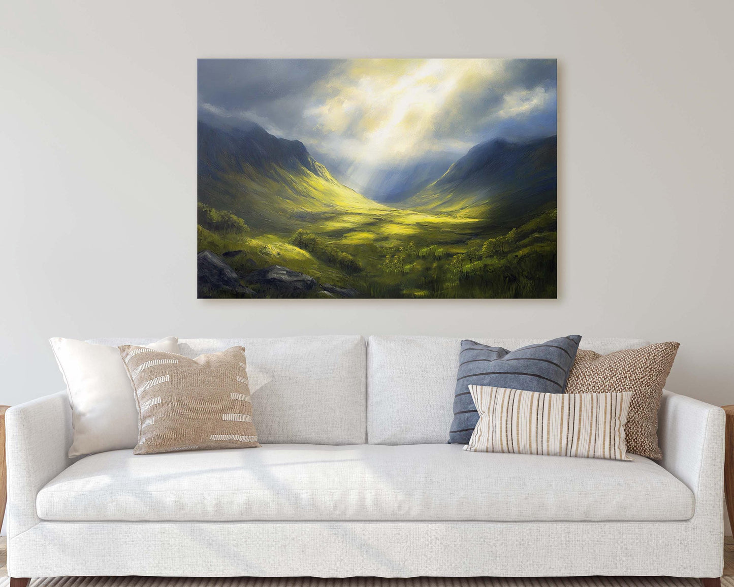 Celtic Highlands, Scottish Highland, Mountain Valley, Valley Painting, Light After Storm