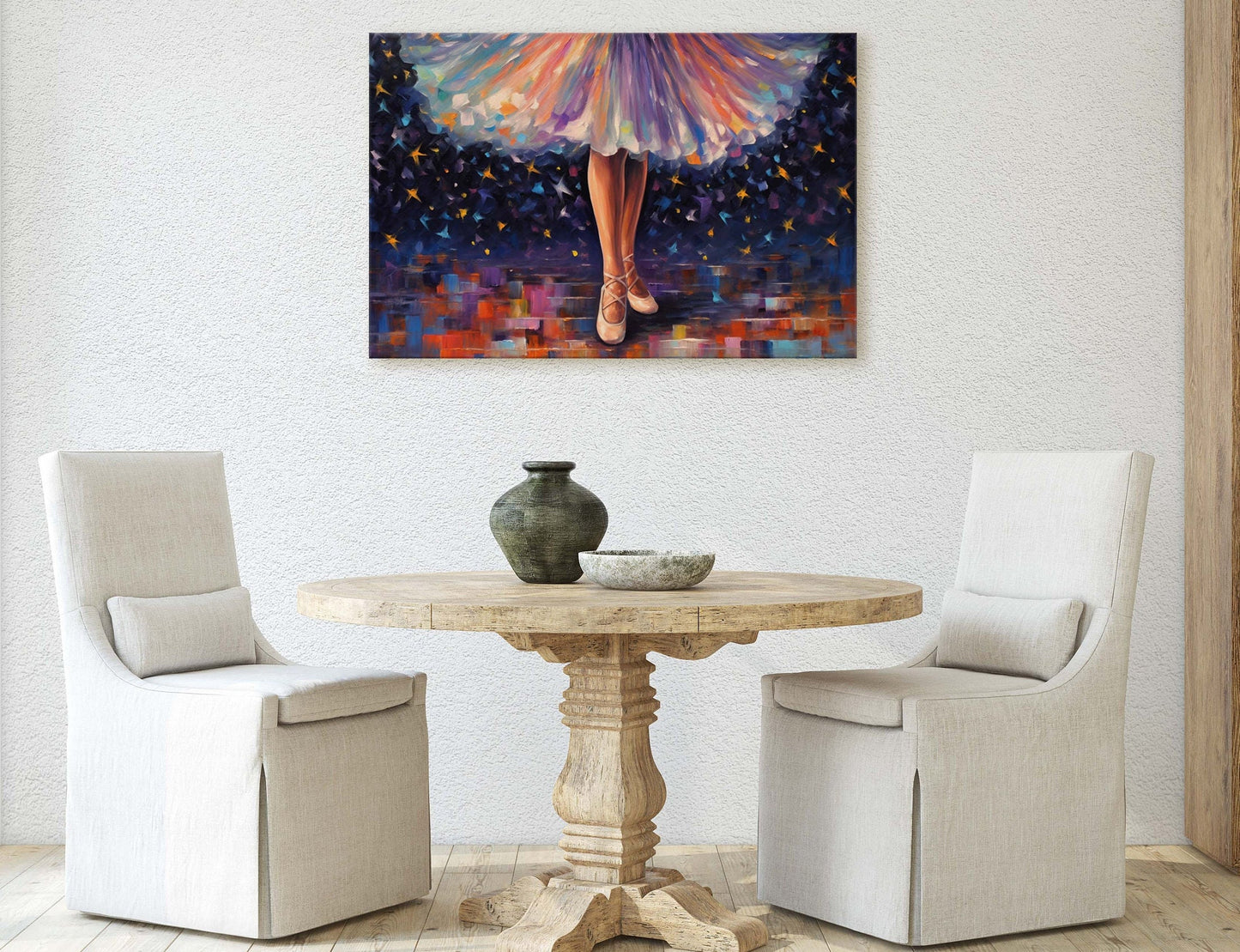 Ballerina on Canvas, Dancing Art, Dance Studio, Ballet Painting, Framed Canvas, Dancer, Classic Art, Contemporary Decor