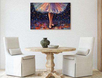 Ballerina on Canvas, Dancing Art, Dance Studio, Ballet Painting, Framed Canvas, Dancer, Classic Art, Contemporary Decor