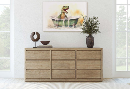 T-Rex Bathtub, Tyrannosaurus rex, Kids Bathroom, Bath time decor, Powder room, Dino Lover, Dinosaur Print, Toddler Art, Fun art