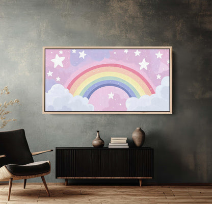 Rainbow Clouds, Kids Room, Nursery Art, Girls Room