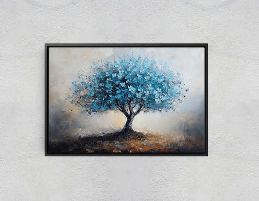 Blue Japanese Blossom, Cherry Blossom, Maple Blossom, Fantasy Art